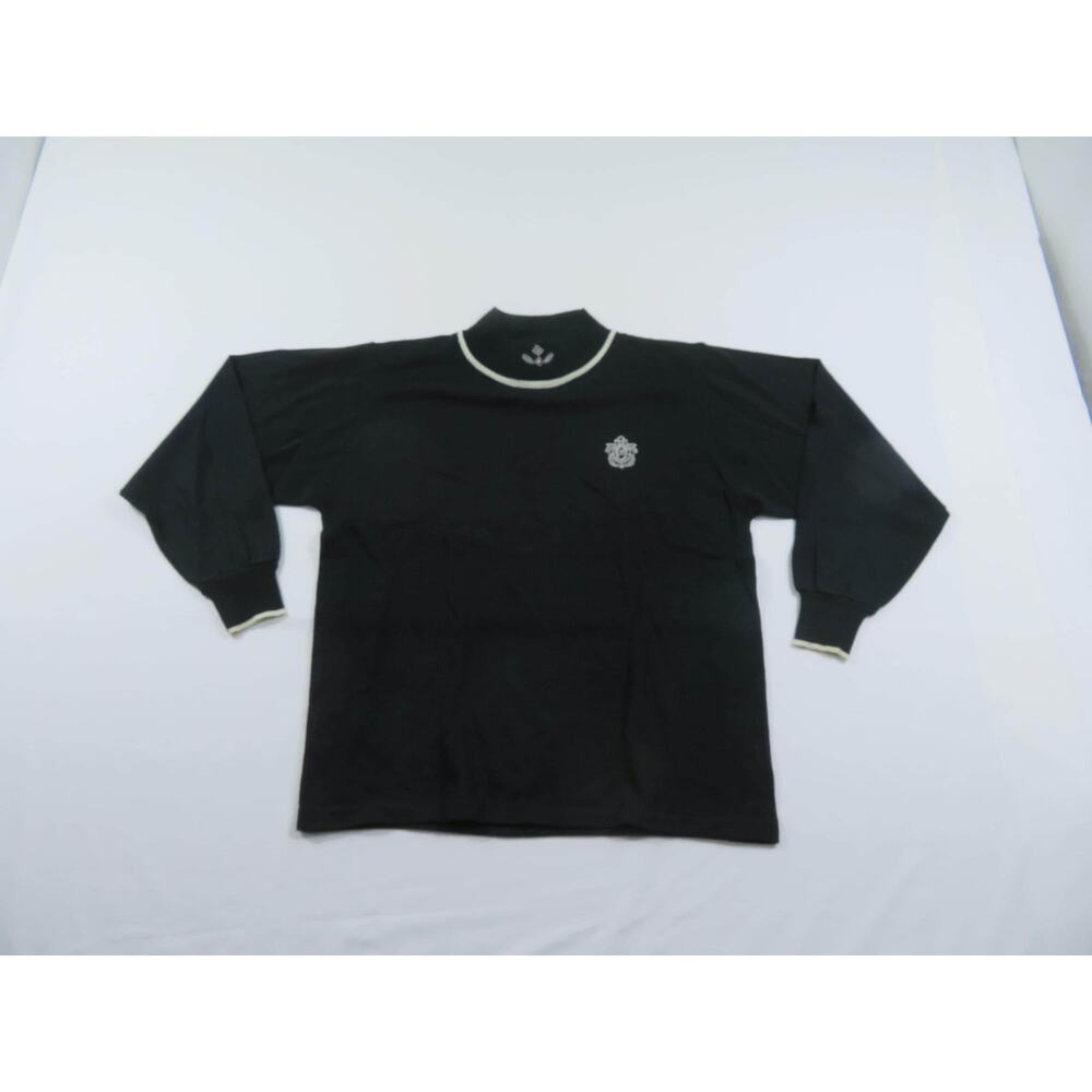 Mark Elliot Acrylic Sweater Mock Turtleneck Pullover Black Sz M
